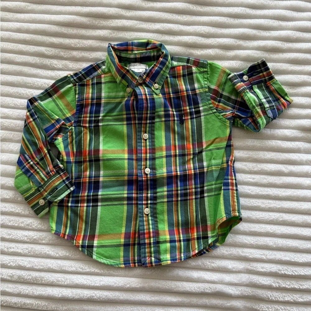 Ralph Lauren Multicolor Plaid Kids Button Down Shirt